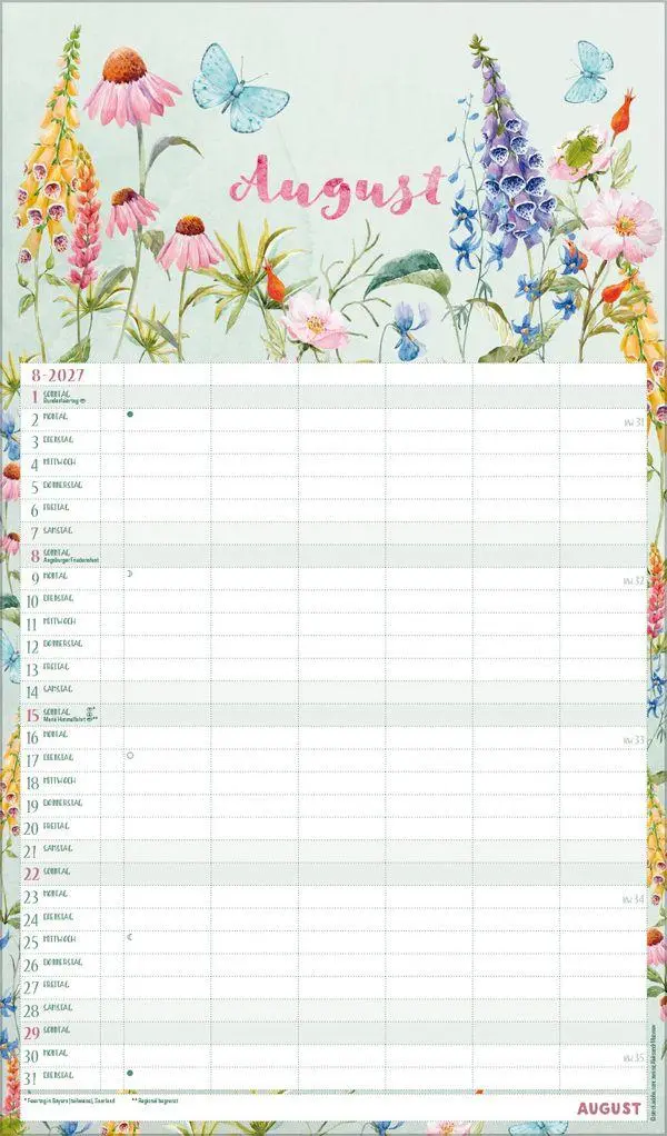 Bild: 9783819301131 | Familienplaner Aquarell 2027 | Verlag Korsch | Kalender | 14 S. | 2027