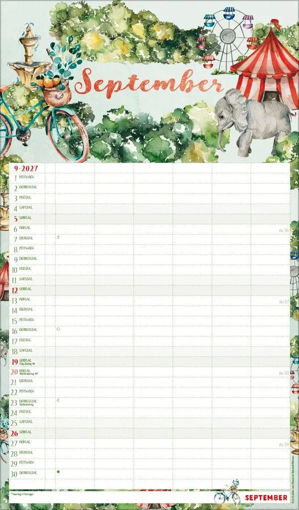 Bild: 9783819301131 | Familienplaner Aquarell 2027 | Verlag Korsch | Kalender | 14 S. | 2027