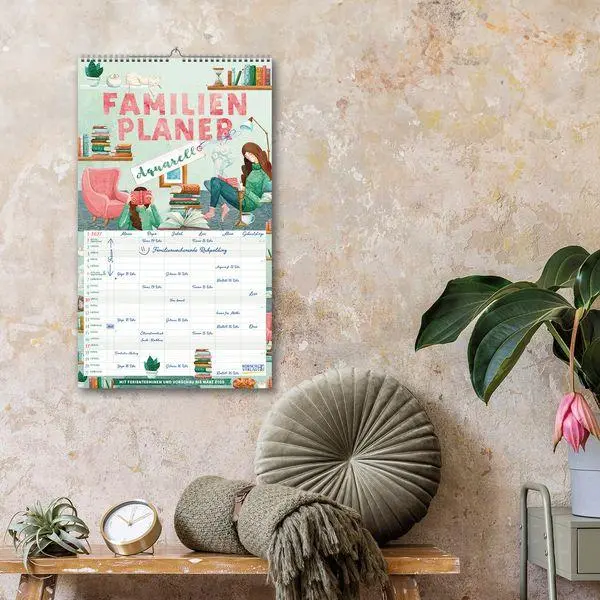 Bild: 9783819301131 | Familienplaner Aquarell 2027 | Verlag Korsch | Kalender | 14 S. | 2027