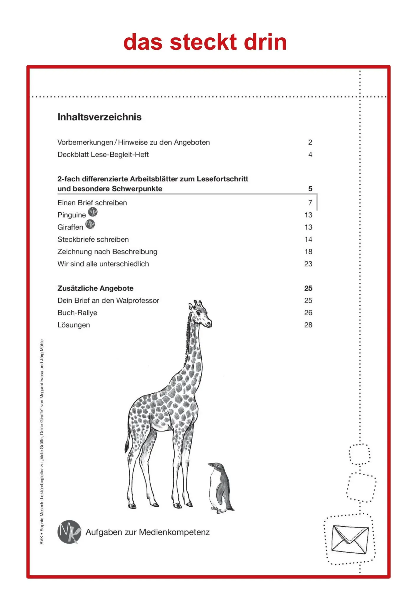 Bild: 9783965201231 | Viele Grüße, Deine Giraffe- Lektürebegleiter - kompakt und...