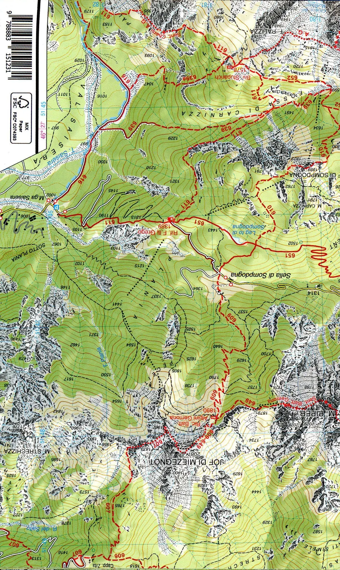 Bild: 9788883151231 | Wanderkarte 18 Alpi Carniche Orientali / Canal del Ferro | 1:25000