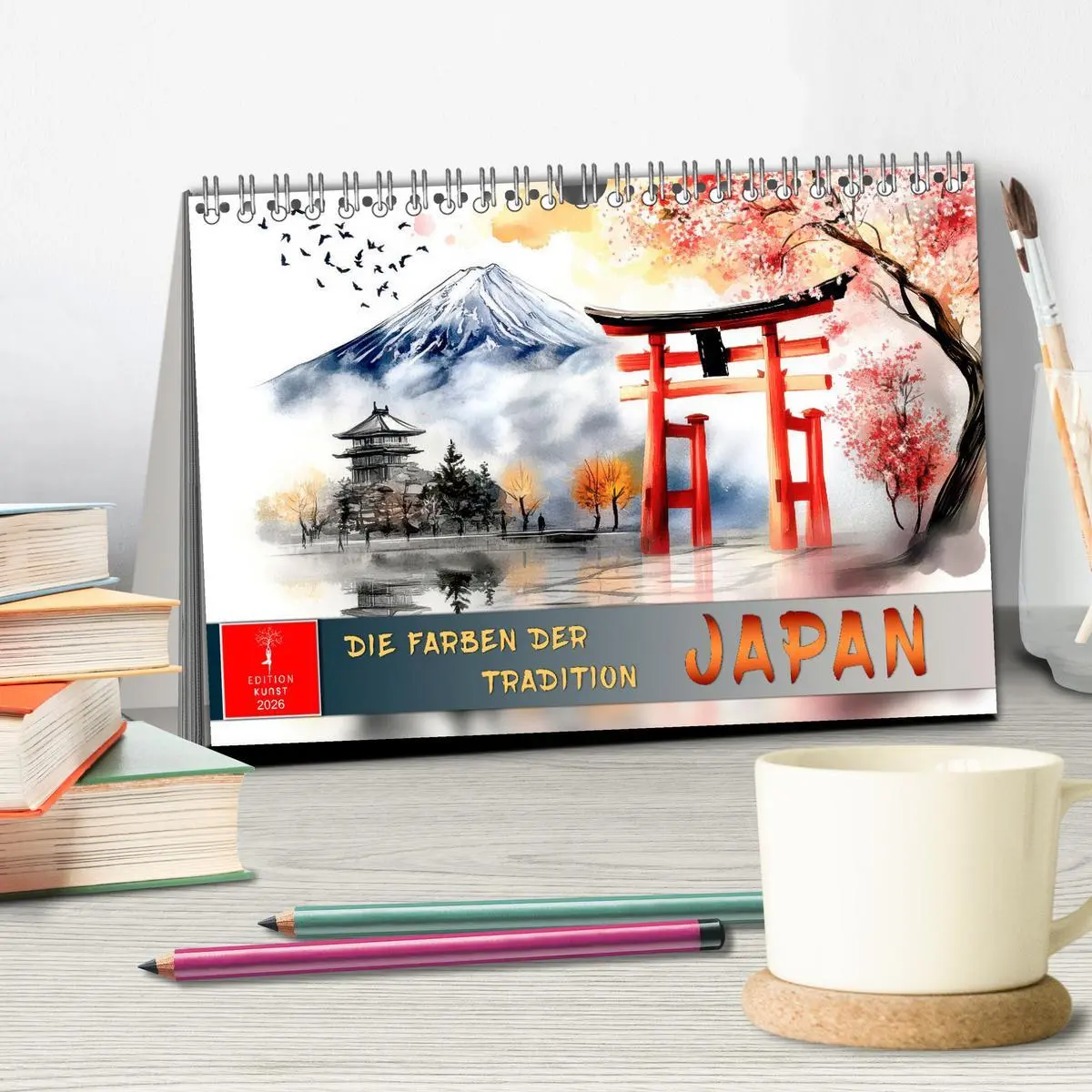Bild: 9783457251331 | Japan - die Farben der Tradition (Tischkalender 2026 DIN A5 quer),...
