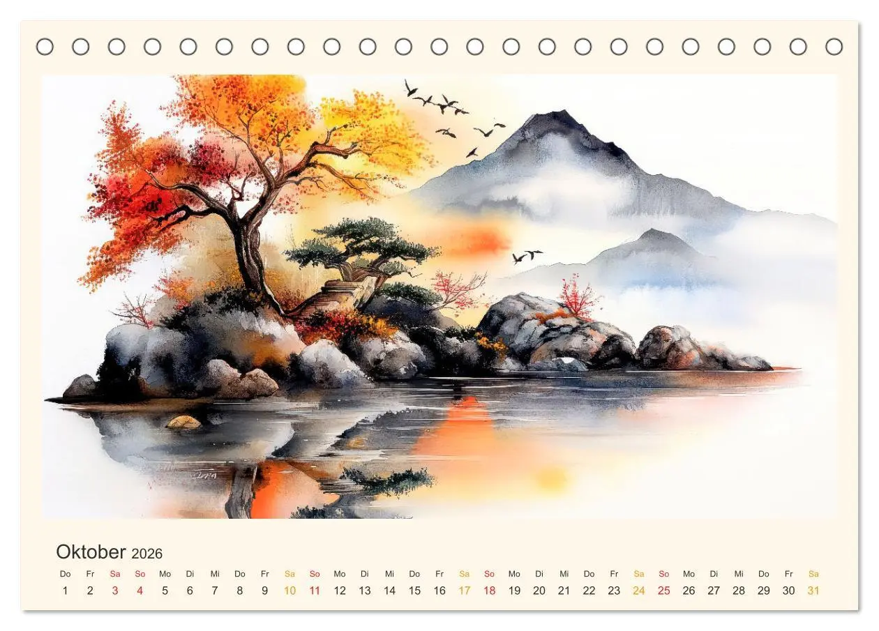 Bild: 9783457251331 | Japan - die Farben der Tradition (Tischkalender 2026 DIN A5 quer),...