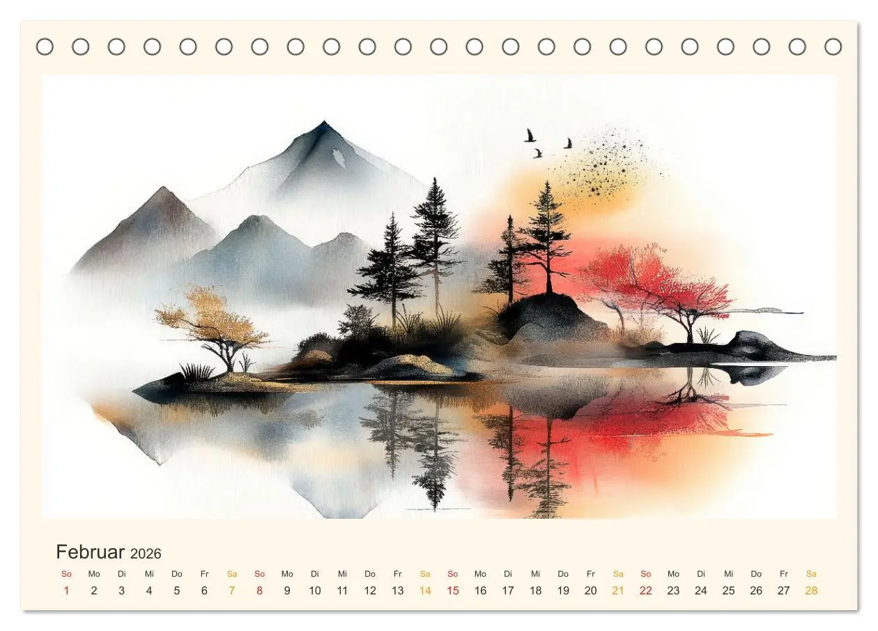 Bild: 9783457251331 | Japan - die Farben der Tradition (Tischkalender 2026 DIN A5 quer),...