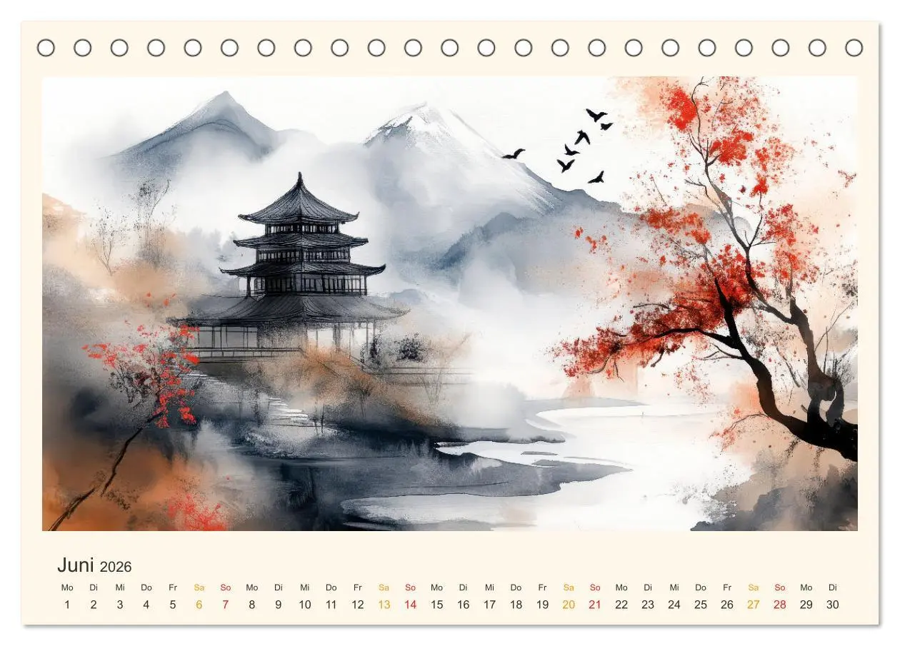 Bild: 9783457251331 | Japan - die Farben der Tradition (Tischkalender 2026 DIN A5 quer),...