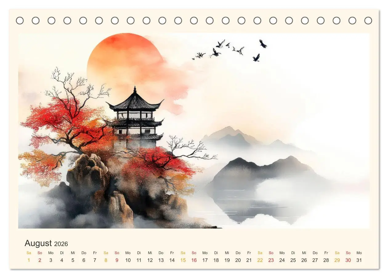 Bild: 9783457251331 | Japan - die Farben der Tradition (Tischkalender 2026 DIN A5 quer),...