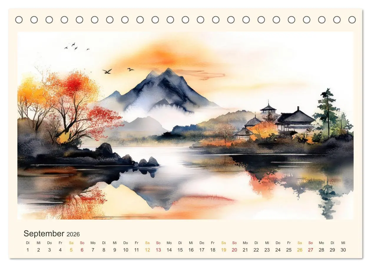 Bild: 9783457251331 | Japan - die Farben der Tradition (Tischkalender 2026 DIN A5 quer),...