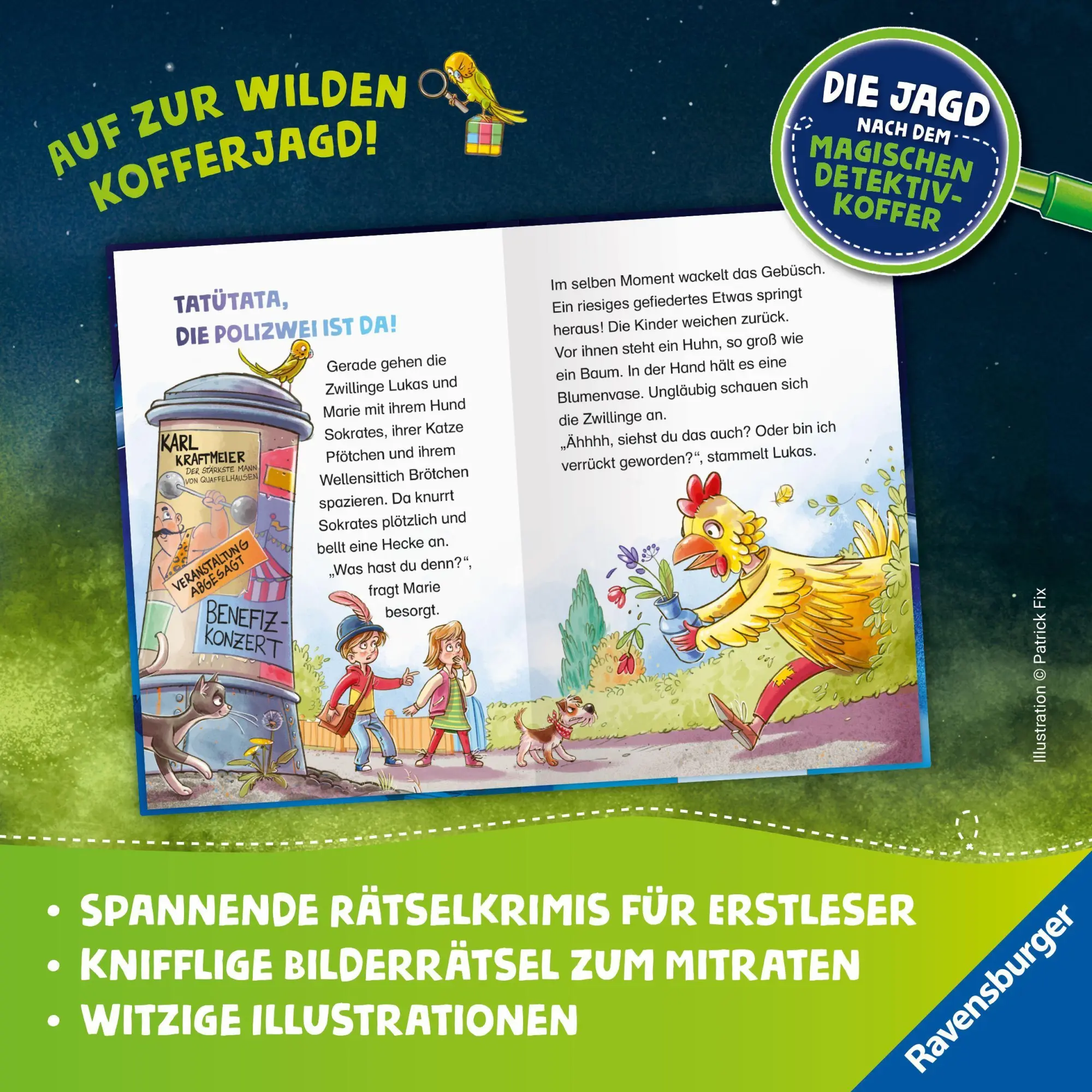 Bild: 9783473301331 | Die Jagd nach dem magischen Detektivkoffer, Band 3 - Hühnerdieb...