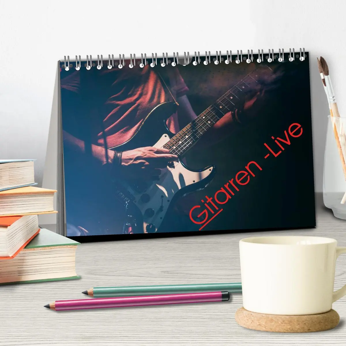 Bild: 9783516031331 | Gitarren - Live (Tischkalender 2026 DIN A5 quer), CALVENDO...