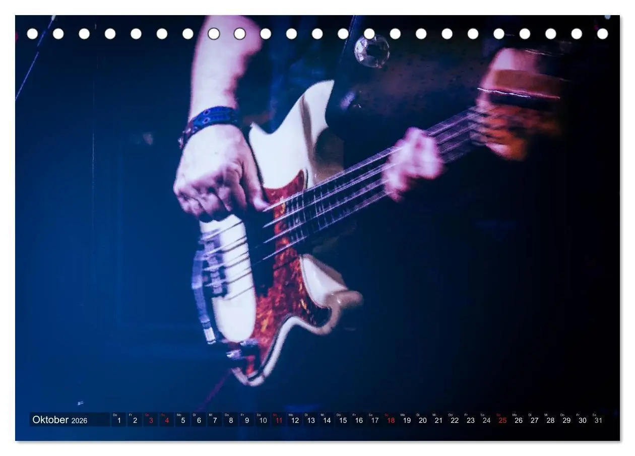 Bild: 9783516031331 | Gitarren - Live (Tischkalender 2026 DIN A5 quer), CALVENDO...