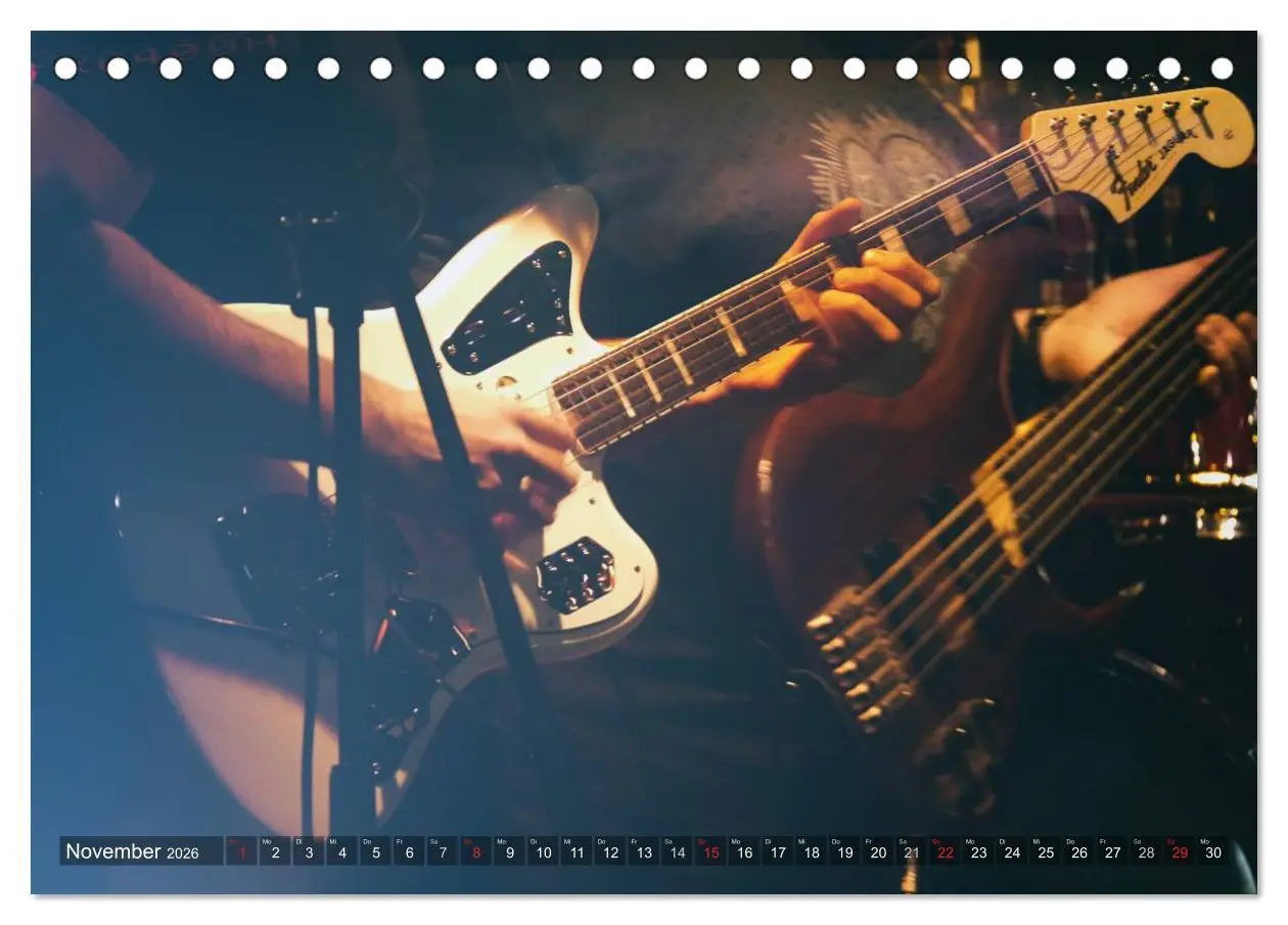 Bild: 9783516031331 | Gitarren - Live (Tischkalender 2026 DIN A5 quer), CALVENDO...