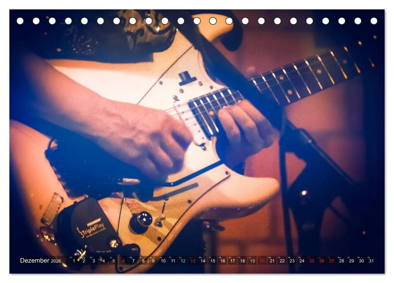 Bild: 9783516031331 | Gitarren - Live (Tischkalender 2026 DIN A5 quer), CALVENDO...