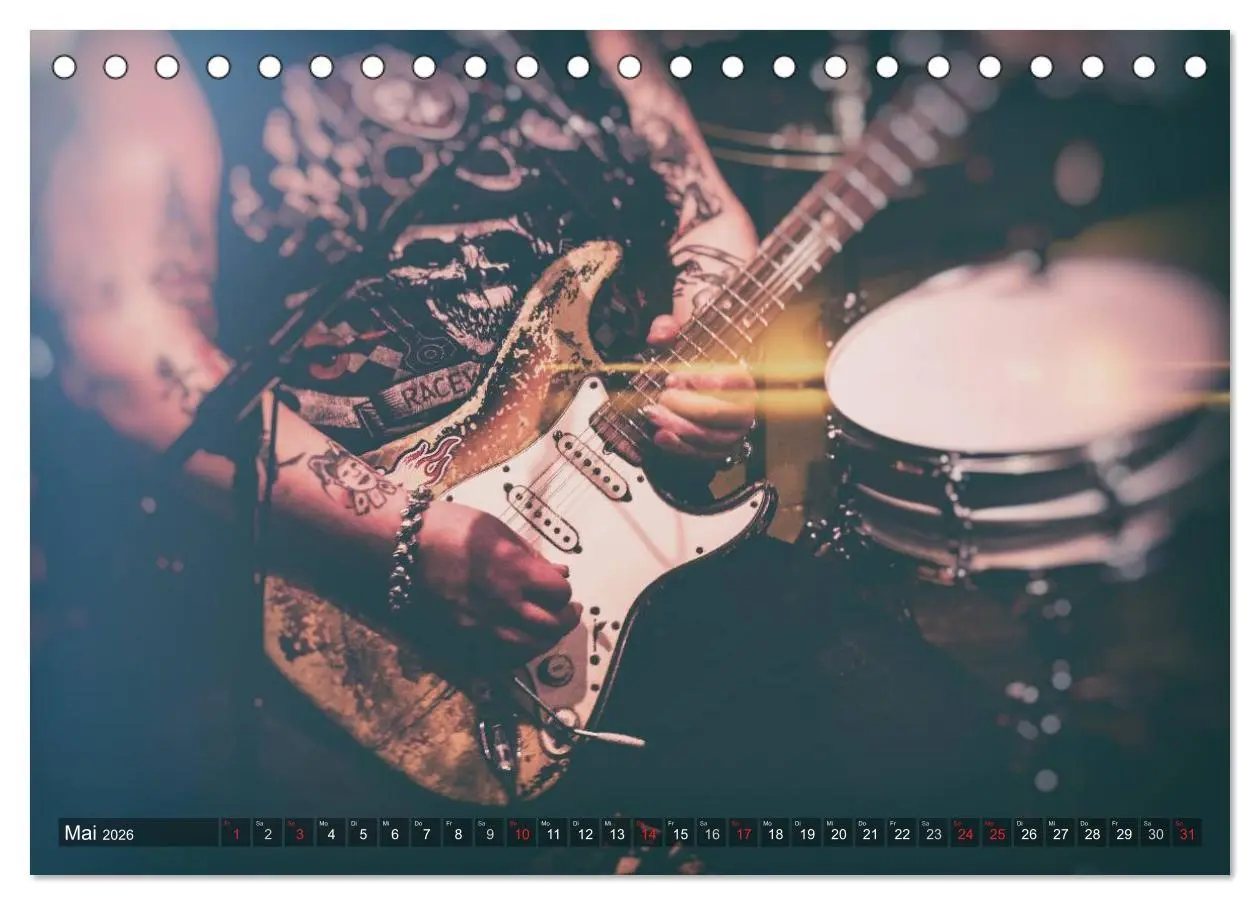 Bild: 9783516031331 | Gitarren - Live (Tischkalender 2026 DIN A5 quer), CALVENDO...