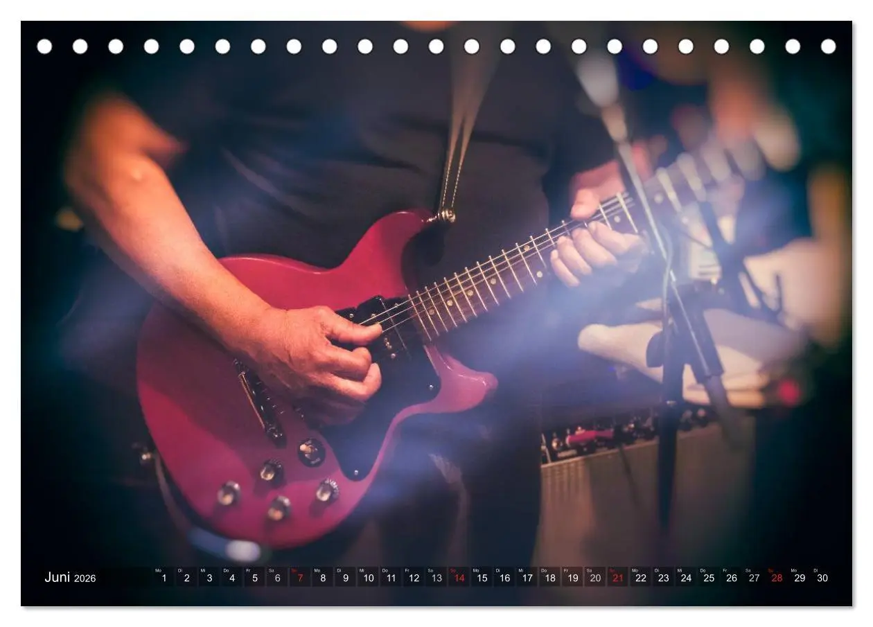 Bild: 9783516031331 | Gitarren - Live (Tischkalender 2026 DIN A5 quer), CALVENDO...