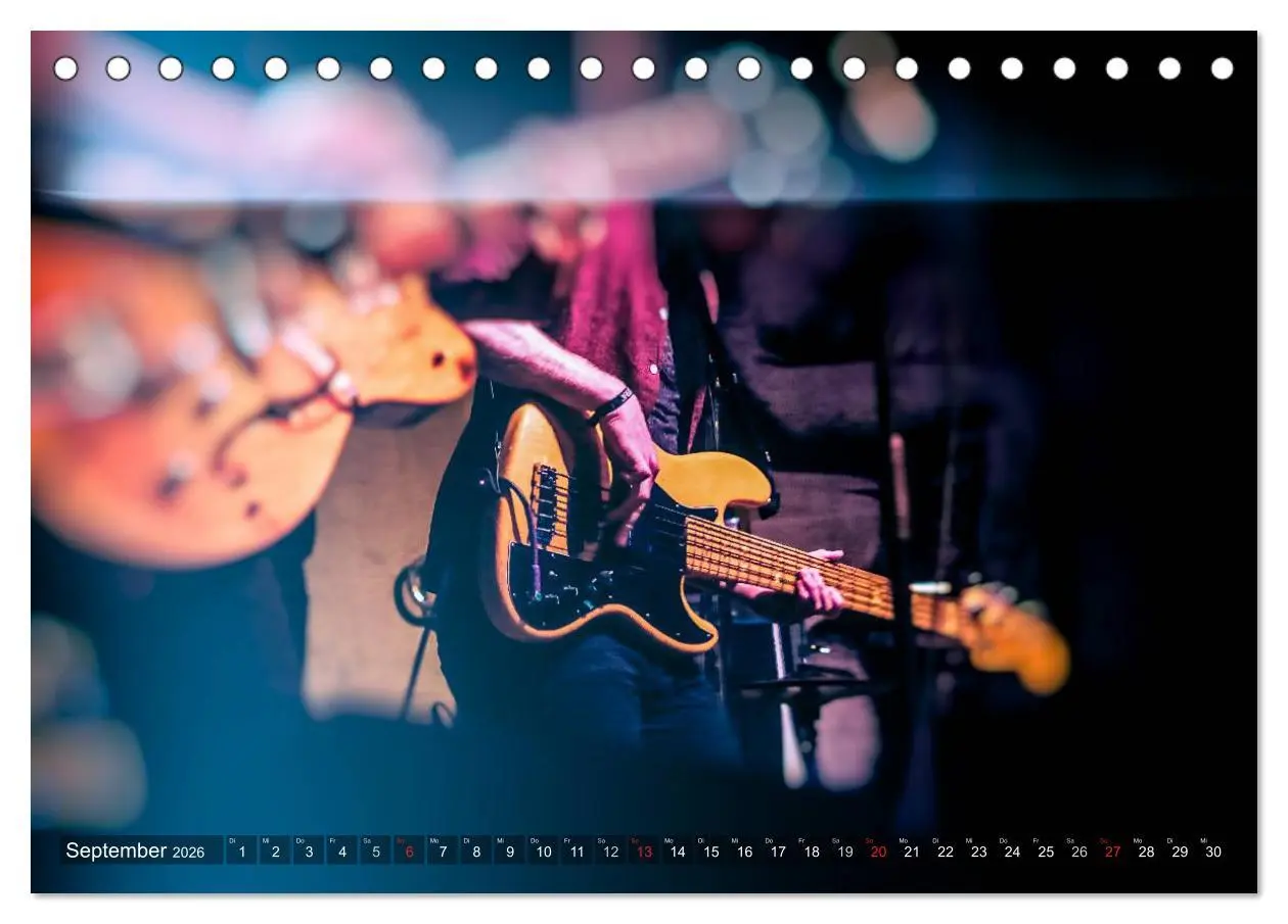 Bild: 9783516031331 | Gitarren - Live (Tischkalender 2026 DIN A5 quer), CALVENDO...