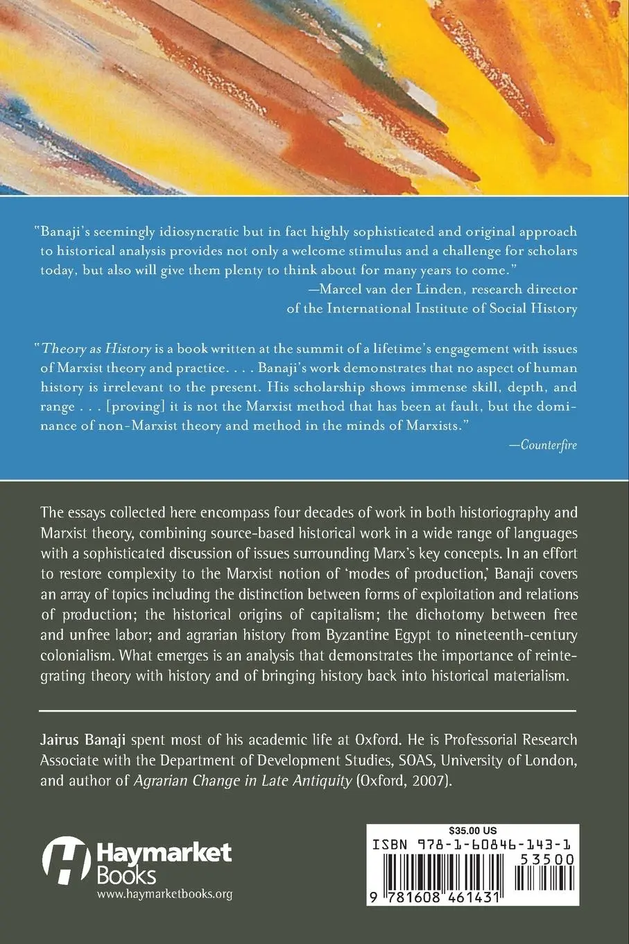 Rückseite: 9781608461431 | Theory as History | Essays on Modes of Production and Exploitation