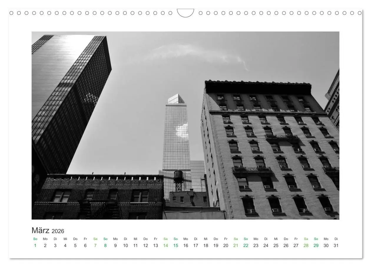 Bild: 9783457861431 | New York in schwarz weiss (Wandkalender 2026 DIN A3 quer), CALVENDO...