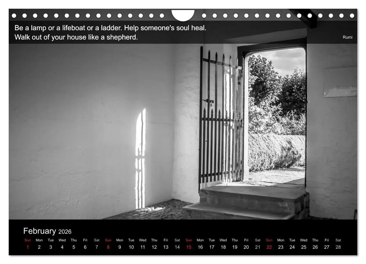 Bild: 9783516571431 | Through the Gate with Rumi (Wall Calendar 2026 DIN A4 landscape),...