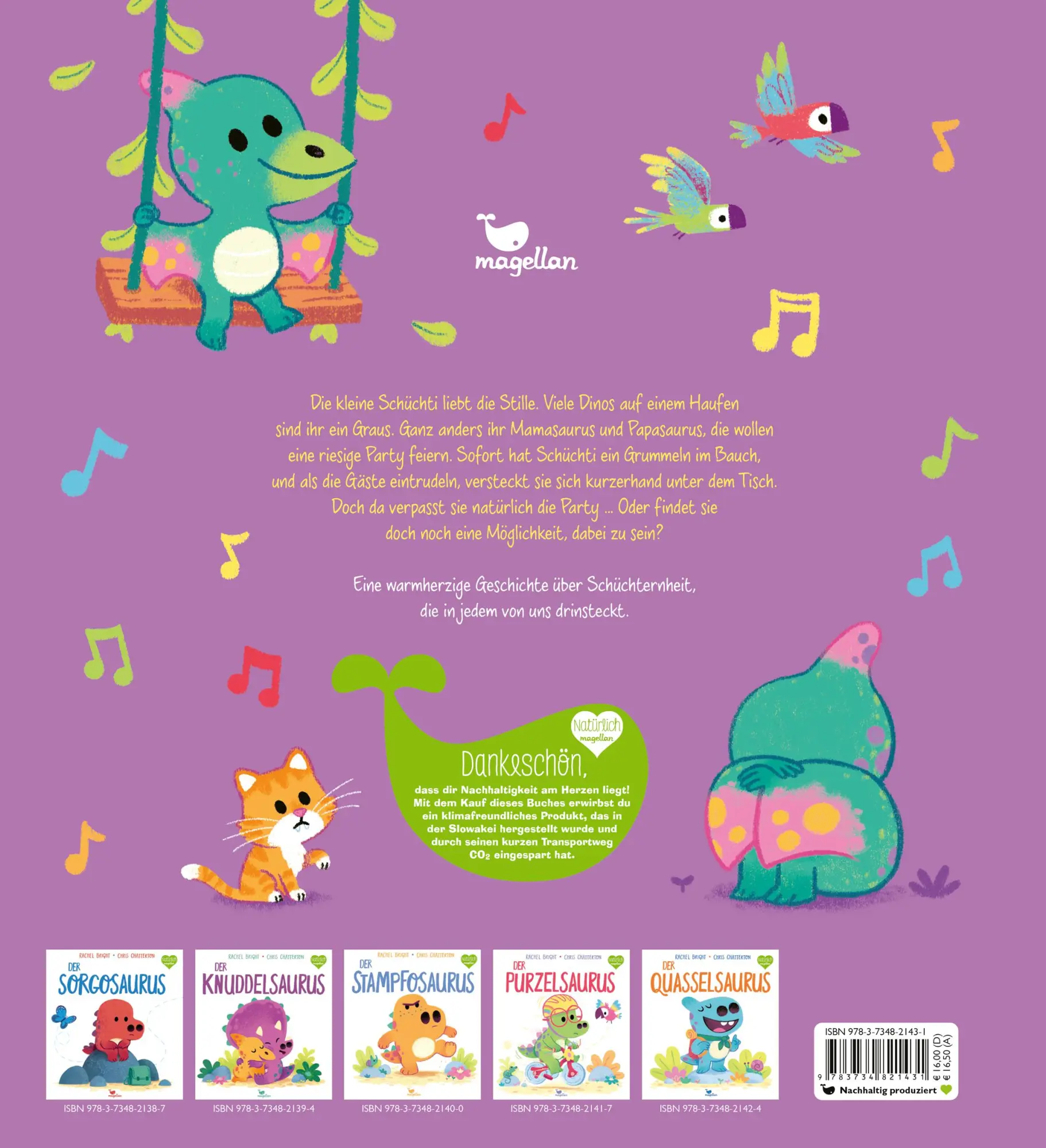 Rückseite: 9783734821431 | Der Schüchtisaurus | Rachel Bright | Buch | 32 S. | Deutsch | 2025