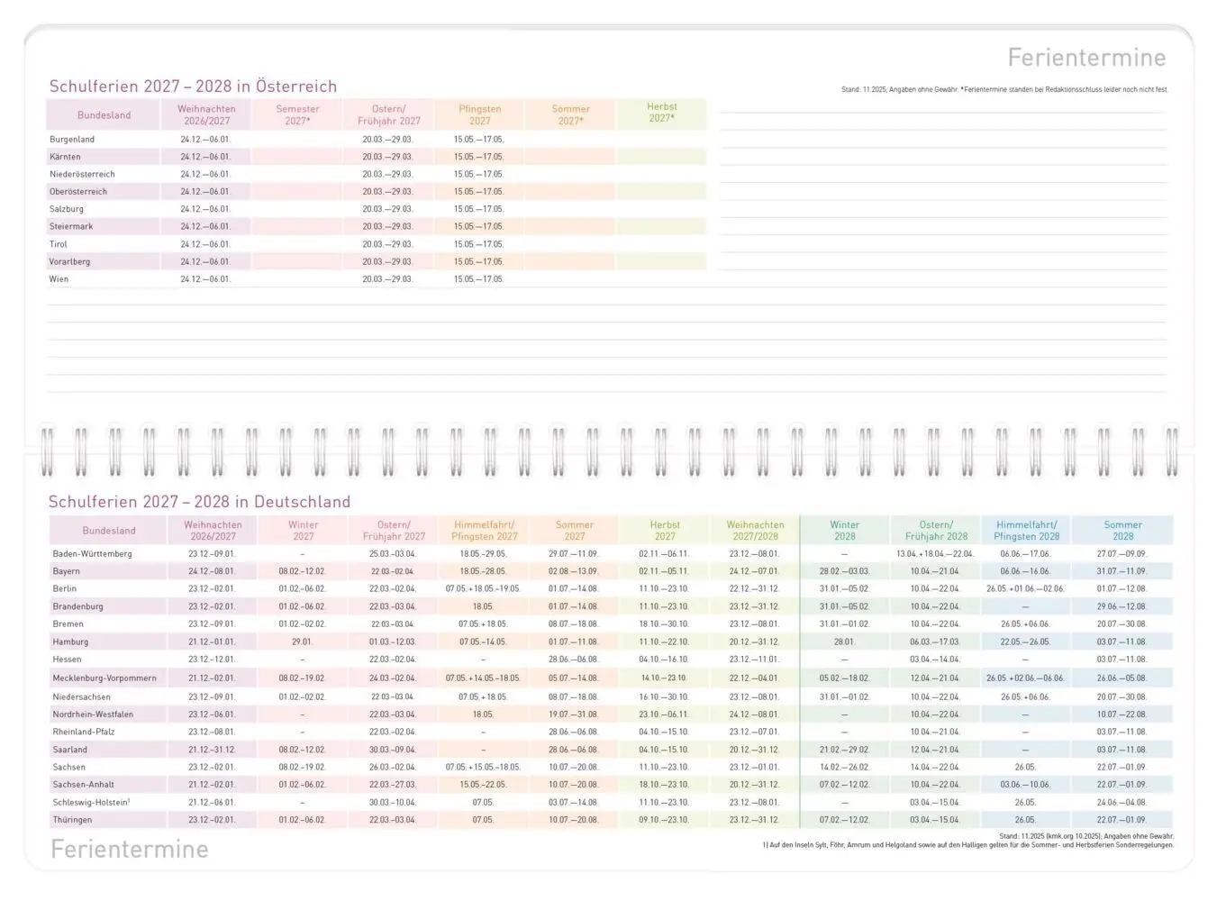 Bild: 4029357111531 | Tischkalender Schuljahr 26/27 | Motiv [Rainbow] | Häfft-Verlag GmbH