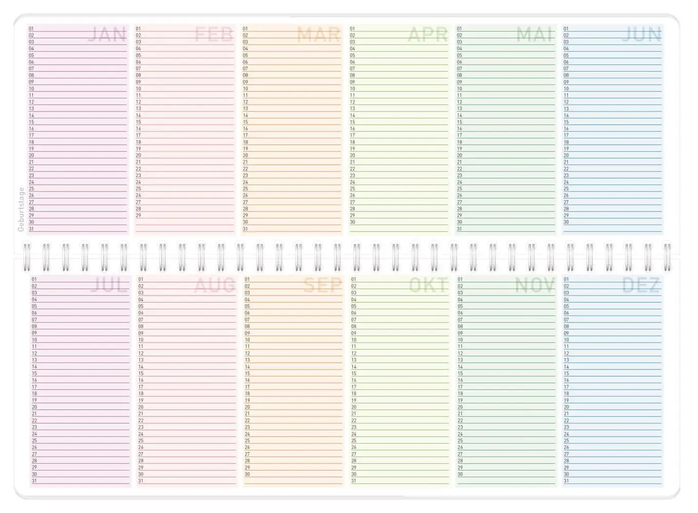 Bild: 4029357111531 | Tischkalender Schuljahr 26/27 | Motiv [Rainbow] | Häfft-Verlag GmbH
