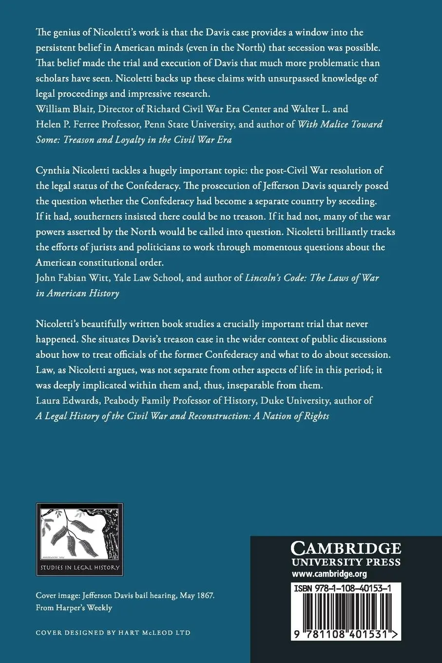 Rückseite: 9781108401531 | Secession on Trial | Cynthia Nicoletti | Taschenbuch | Englisch | 2018