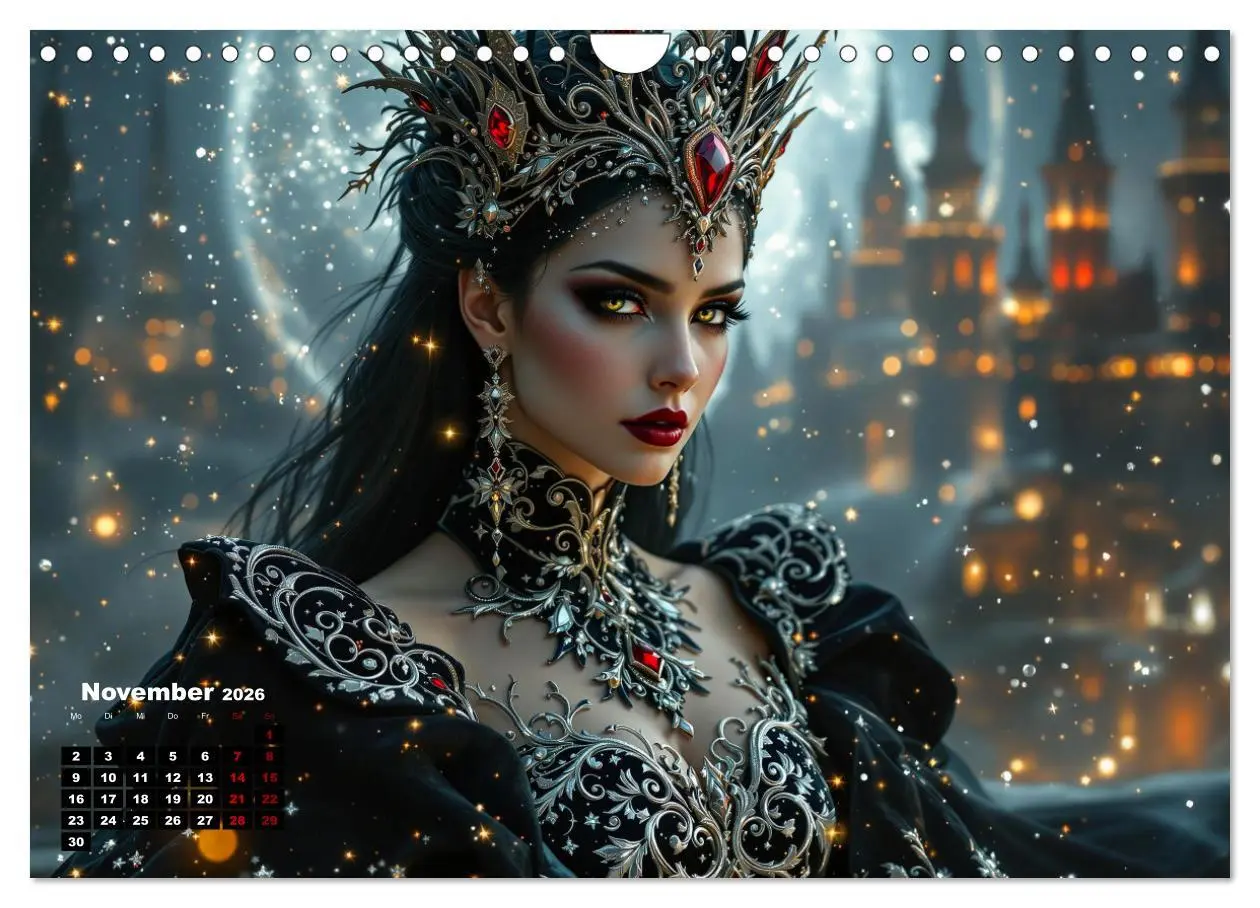 Bild: 9783457301531 | Goth Fantasie (Wandkalender 2026 DIN A4 quer), CALVENDO Monatskalender