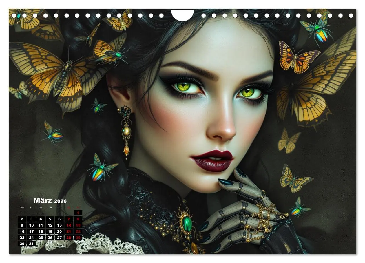 Bild: 9783457301531 | Goth Fantasie (Wandkalender 2026 DIN A4 quer), CALVENDO Monatskalender
