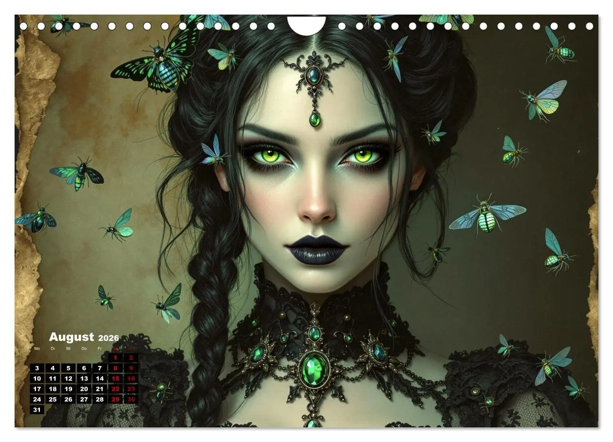 Bild: 9783457301531 | Goth Fantasie (Wandkalender 2026 DIN A4 quer), CALVENDO Monatskalender