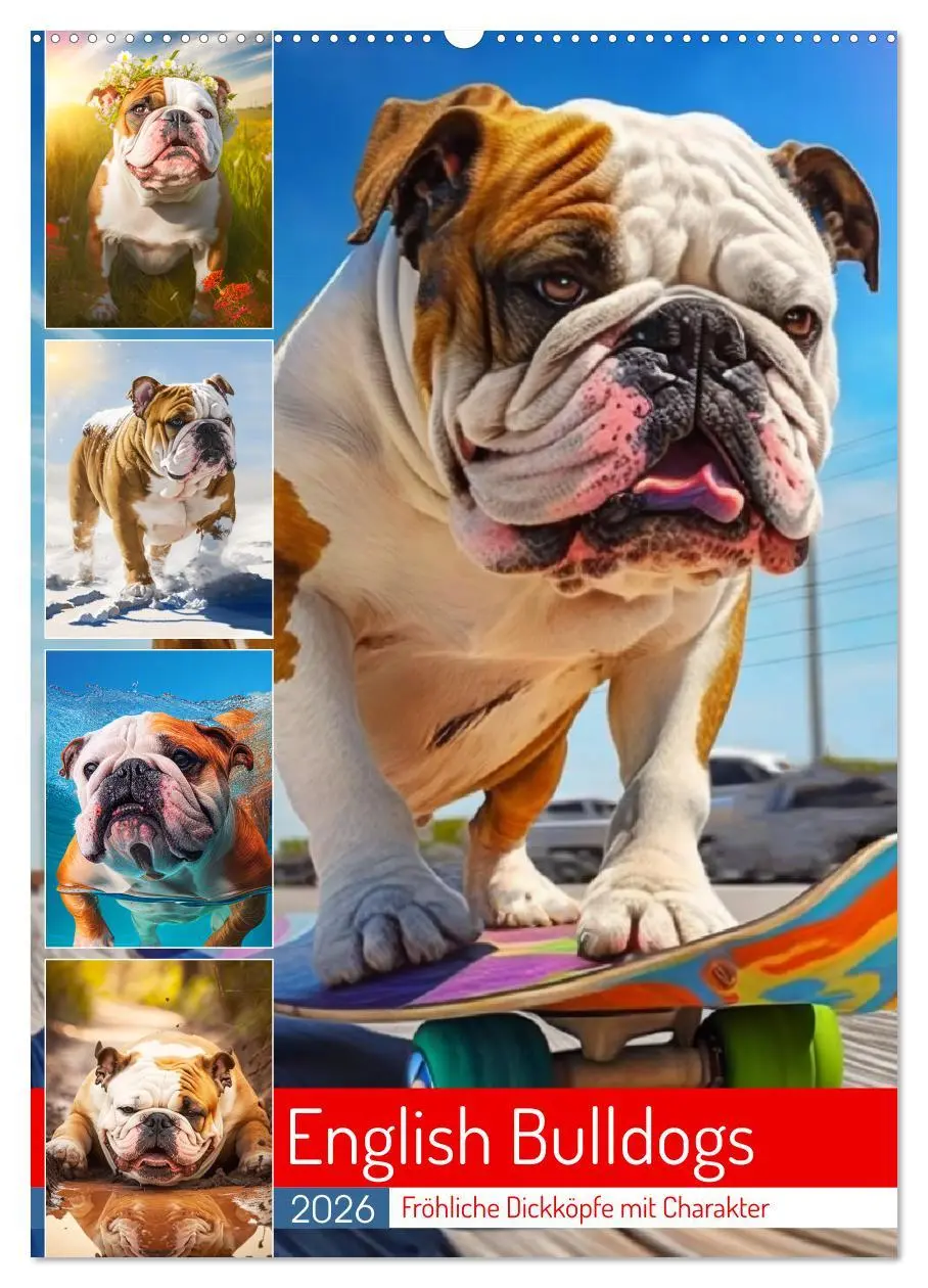 Cover: 9783516321531 | English Bulldogs. Fröhliche Dickköpfe mit Charakter (Wandkalender...