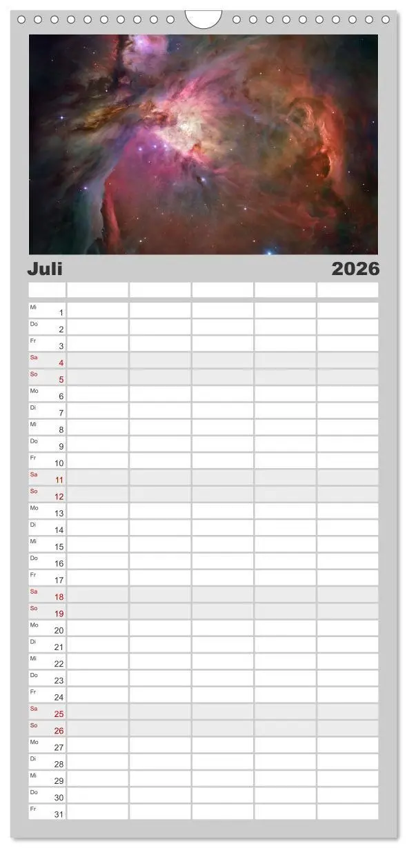 Bild: 9783516491531 | Familienplaner 2026 - Hubble - 35 Jahre atemberaubende Aufnahmen...
