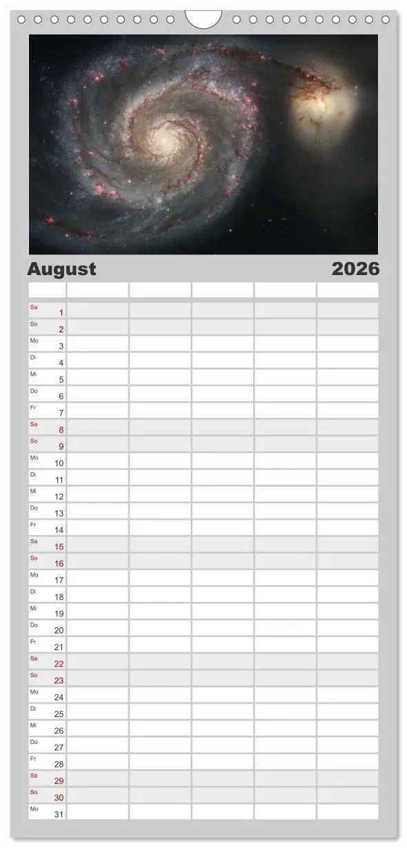 Bild: 9783516491531 | Familienplaner 2026 - Hubble - 35 Jahre atemberaubende Aufnahmen...