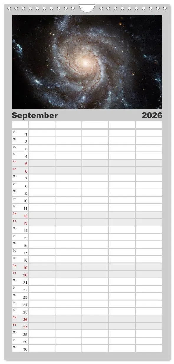 Bild: 9783516491531 | Familienplaner 2026 - Hubble - 35 Jahre atemberaubende Aufnahmen...