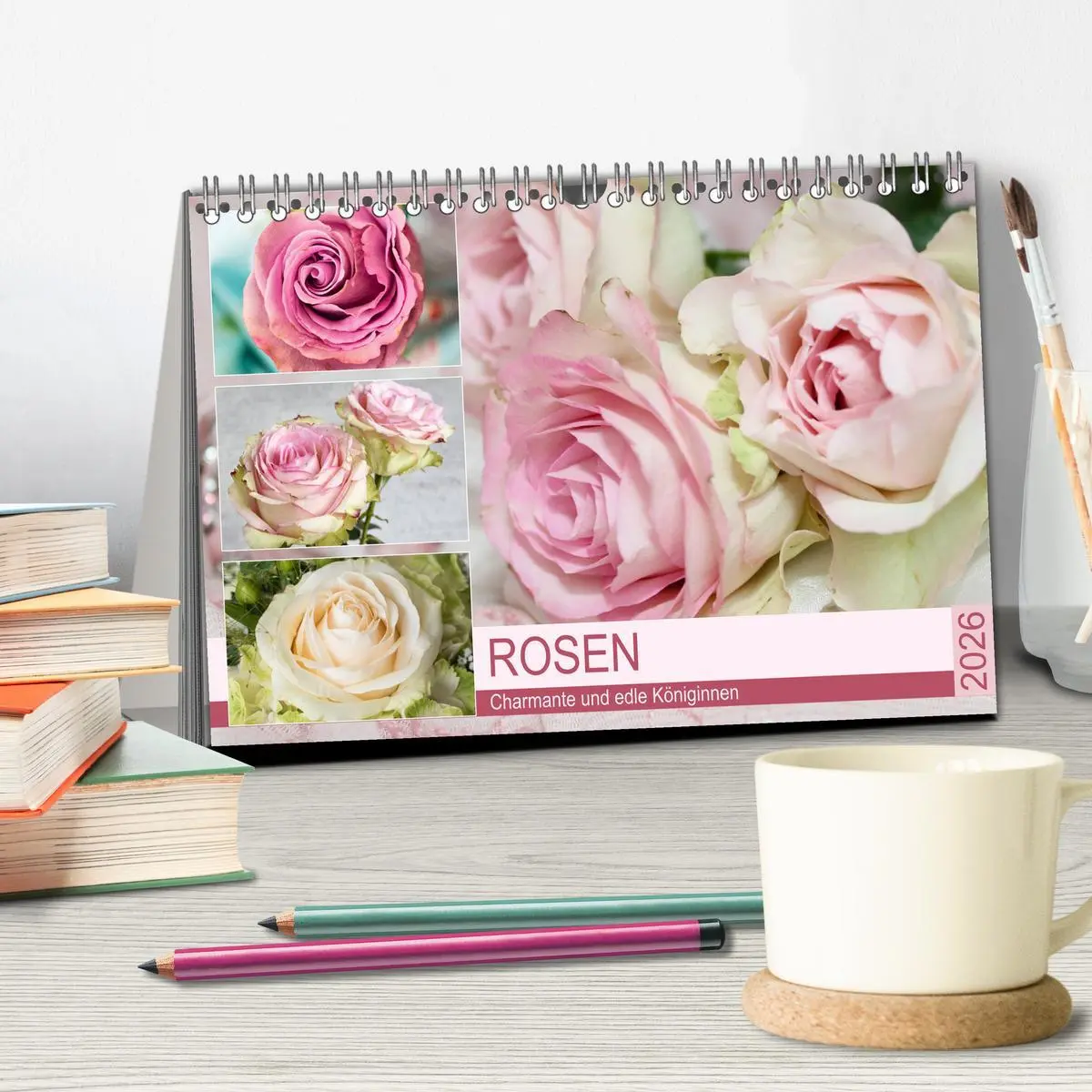 Bild: 9783457771631 | Rosen. Charmante und edle Königinnen (Tischkalender 2026 DIN A5...