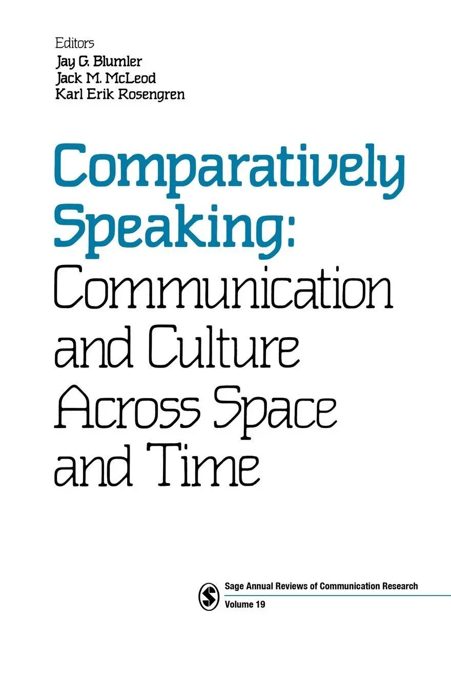 Cover: 9780803941731 | Comparatively Speaking | Jay G. Blumler (u. a.) | Taschenbuch | 1992