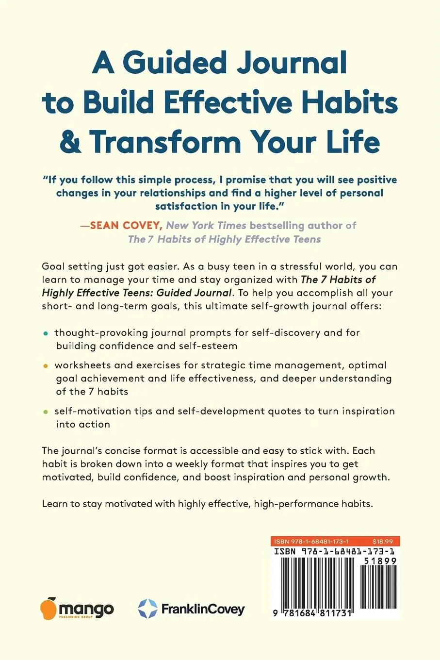 Rückseite: 9781684811731 | The 7 Habits of Highly Effective Teens | Guided Journal (Ages 12-17)