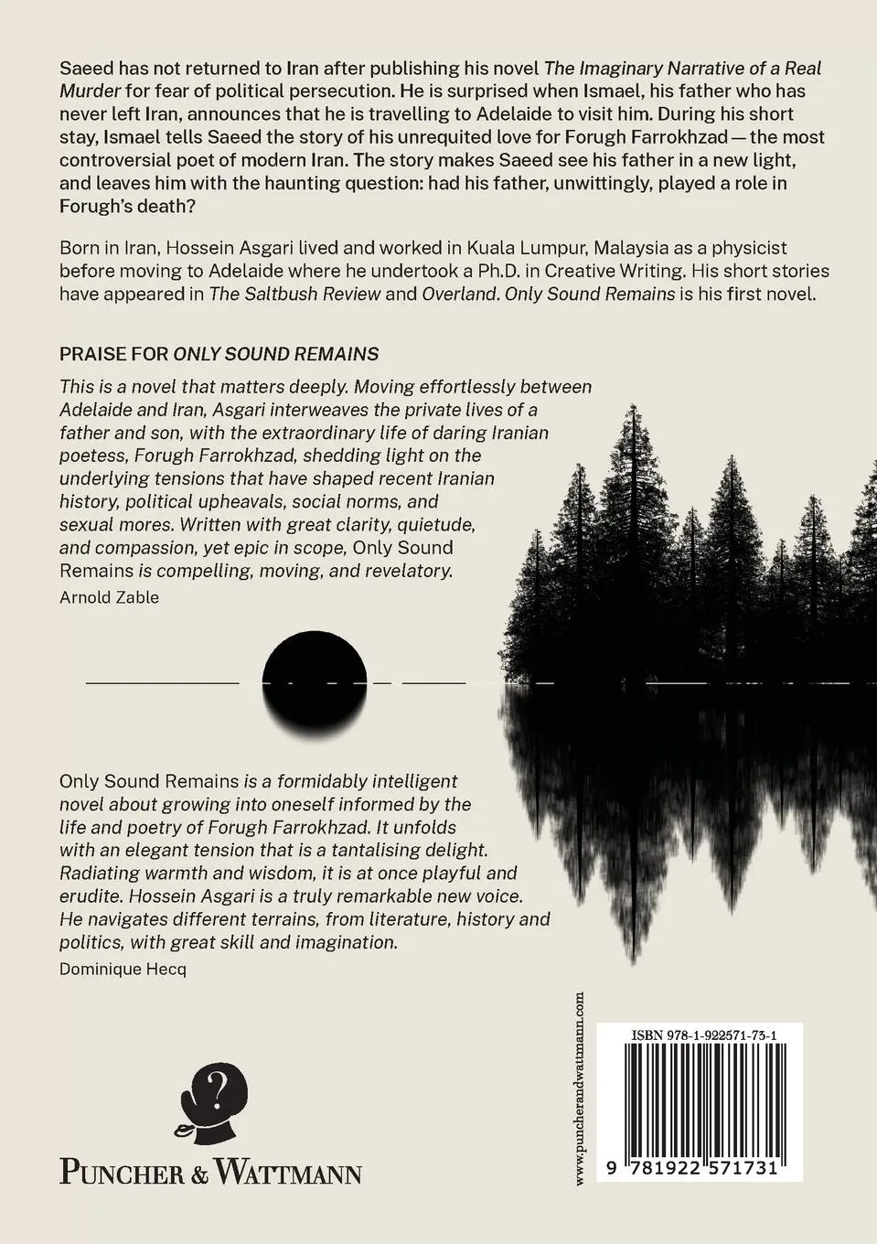 Rückseite: 9781922571731 | Only Sound Remains | Hossein Asgari | Taschenbuch | Englisch | 2023