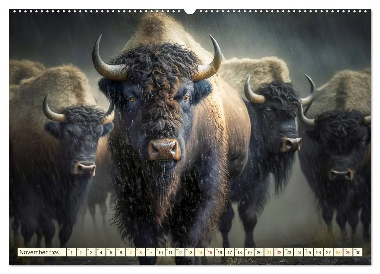 Bild: 9783457381731 | Amerikanischer Bison (hochwertiger Premium Wandkalender 2026 DIN A2...