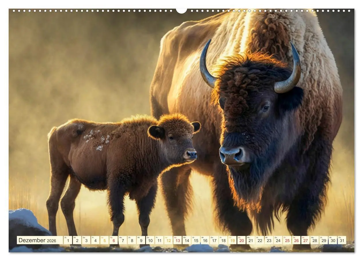 Bild: 9783457381731 | Amerikanischer Bison (hochwertiger Premium Wandkalender 2026 DIN A2...