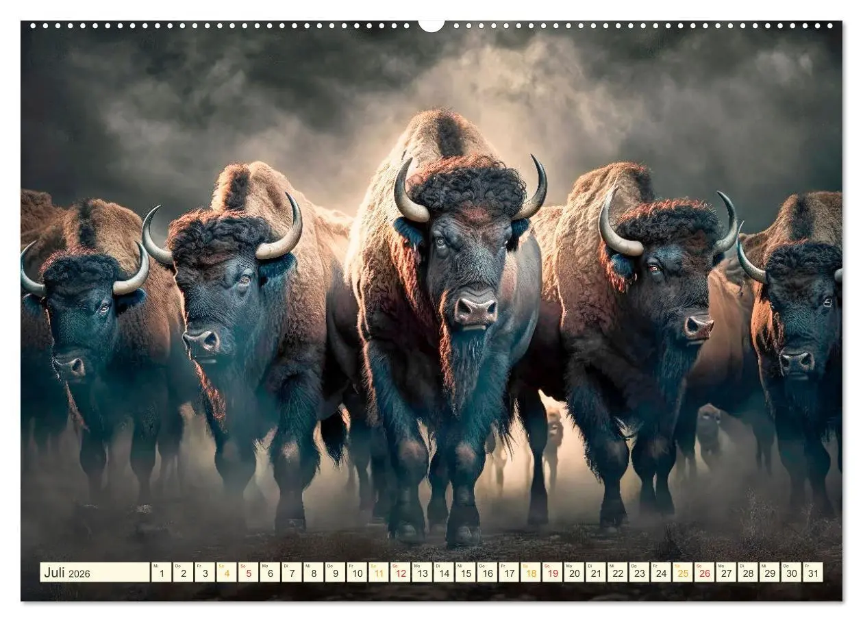 Bild: 9783457381731 | Amerikanischer Bison (hochwertiger Premium Wandkalender 2026 DIN A2...