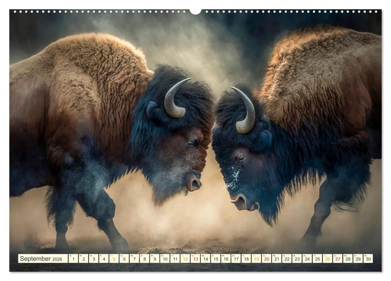 Bild: 9783457381731 | Amerikanischer Bison (hochwertiger Premium Wandkalender 2026 DIN A2...