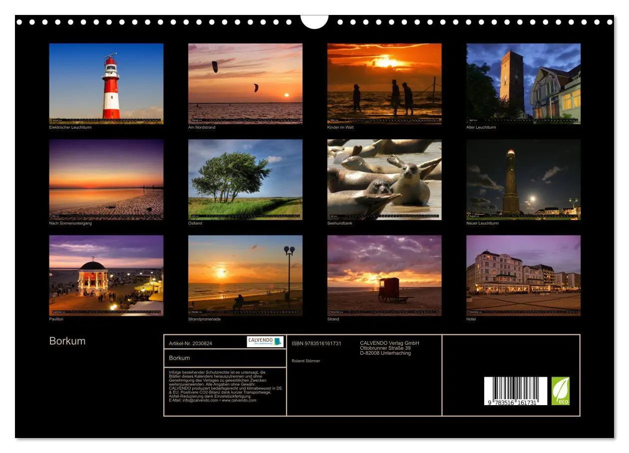Bild: 9783516161731 | Borkum (Wandkalender 2026 DIN A3 quer), CALVENDO Monatskalender | 2026