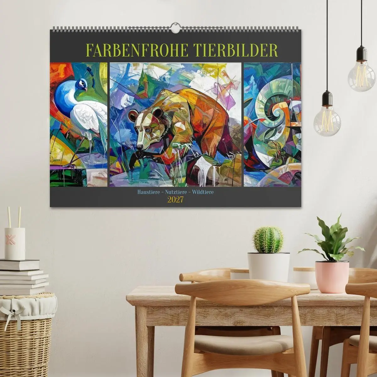 Bild: 9783516921731 | Farbenfrohe Tierbilder (Wandkalender 2027 DIN A2 quer), CALVENDO...