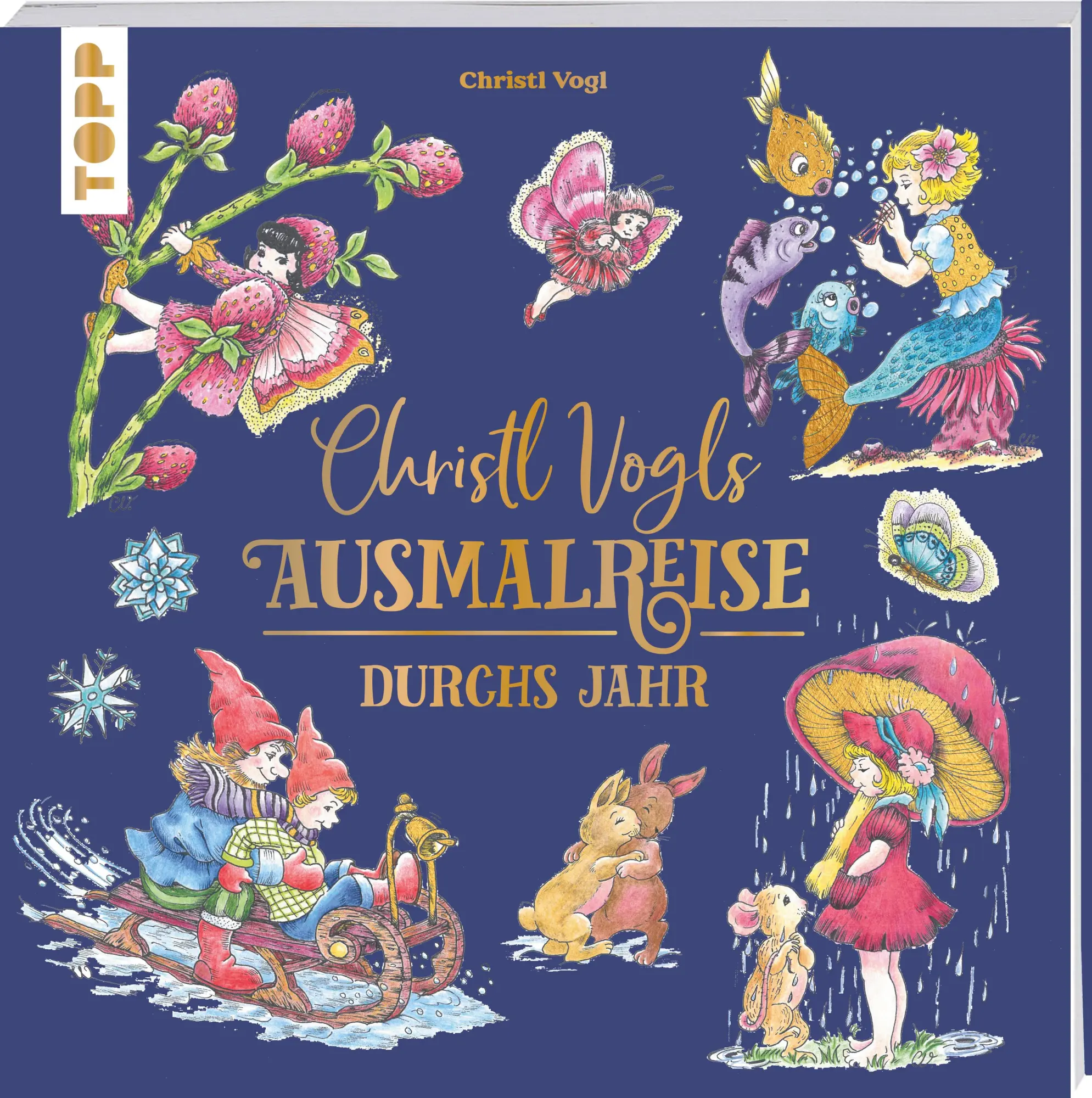 Cover: 9783735881731 | Christl Vogls Ausmalreise - Durchs Jahr | Ausmalen &amp; träumen | Vogl