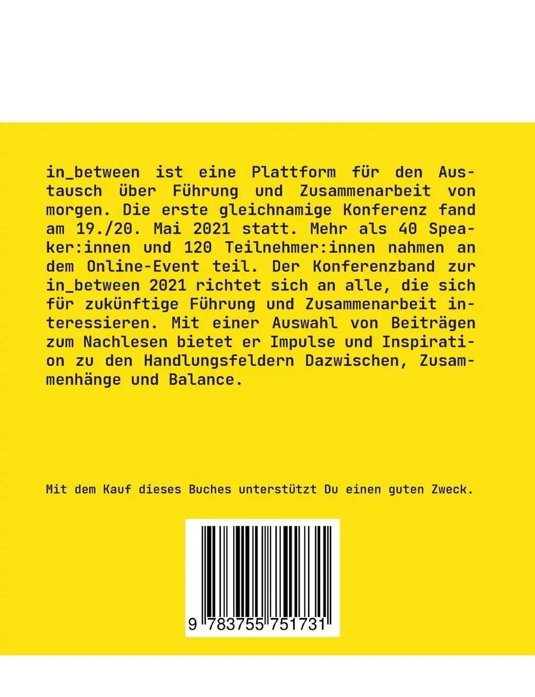 Rückseite: 9783755751731 | in_between 2021 | Konferenzband | Dominik Maximini (u. a.) | Buch