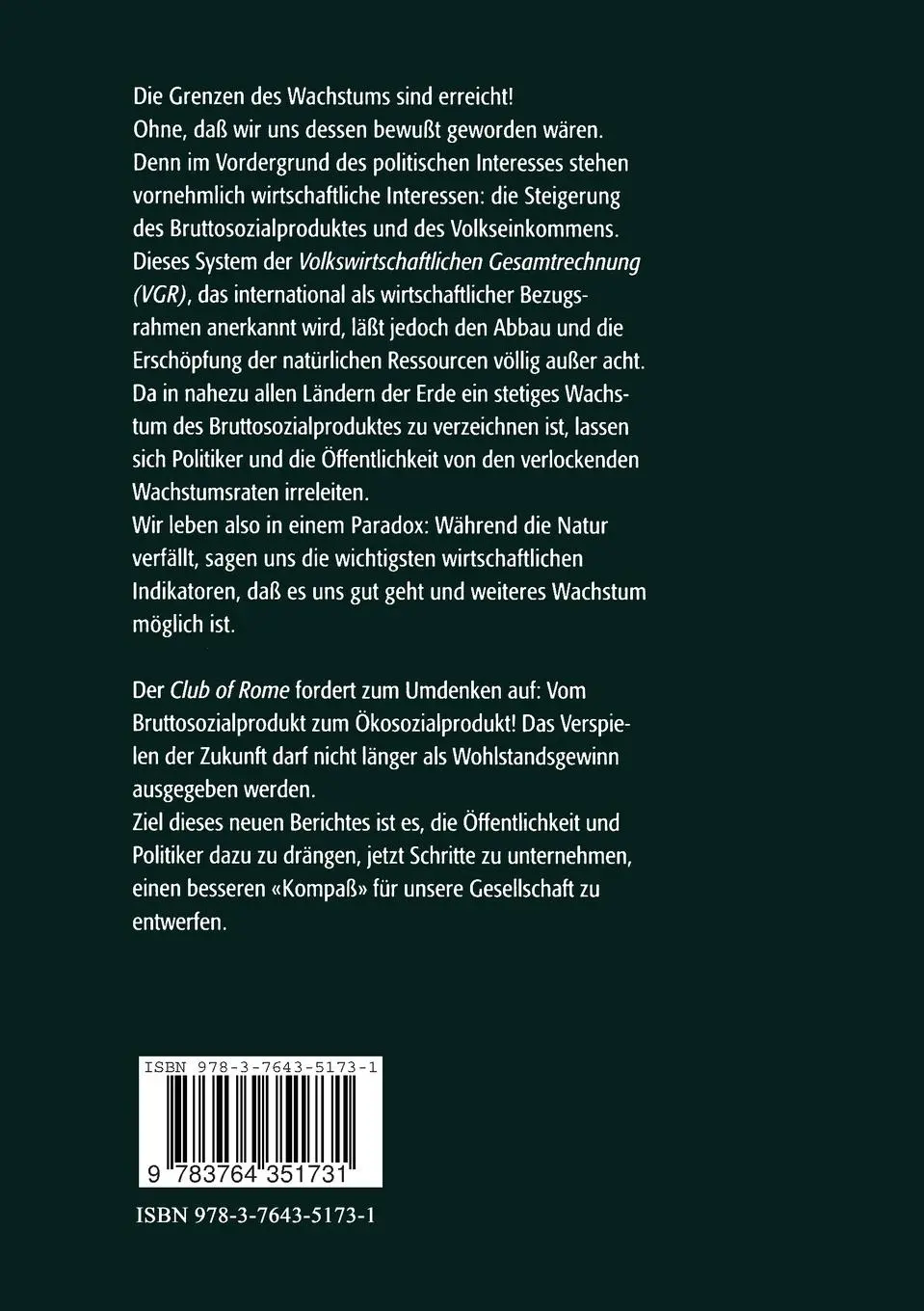 Rückseite: 9783764351731 | Mit der Natur rechnen | Wouter Van Dieren | Taschenbuch | 340 S.