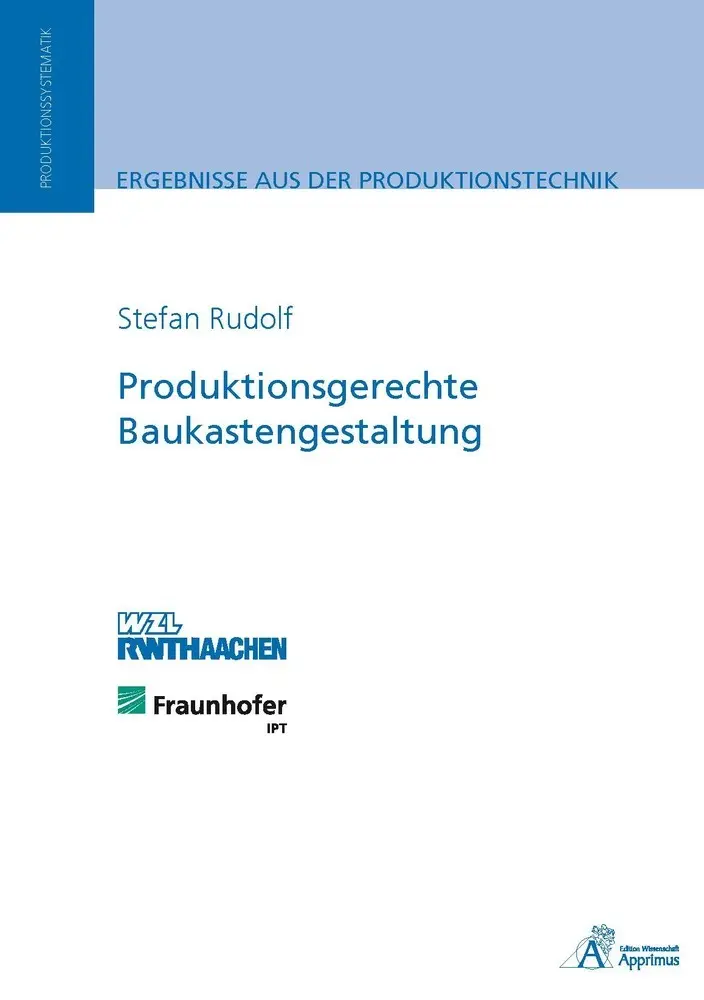 Cover: 9783863591731 | Produktionsgerechte Baukastengestaltung | Stefan Rudolf | Taschenbuch Cover: 9783863591731 | Produktionsgerechte Baukastengestaltung | Stefan Rudolf | Taschenbuch