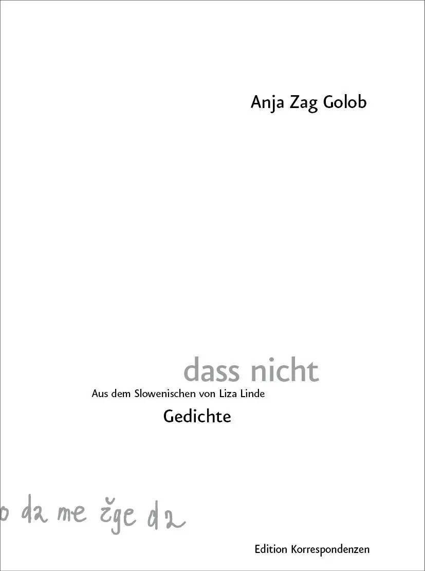 Cover: 9783902951731 | dass nicht | Anja Zag Golob | Buch | 76 S. | Deutsch | 2022