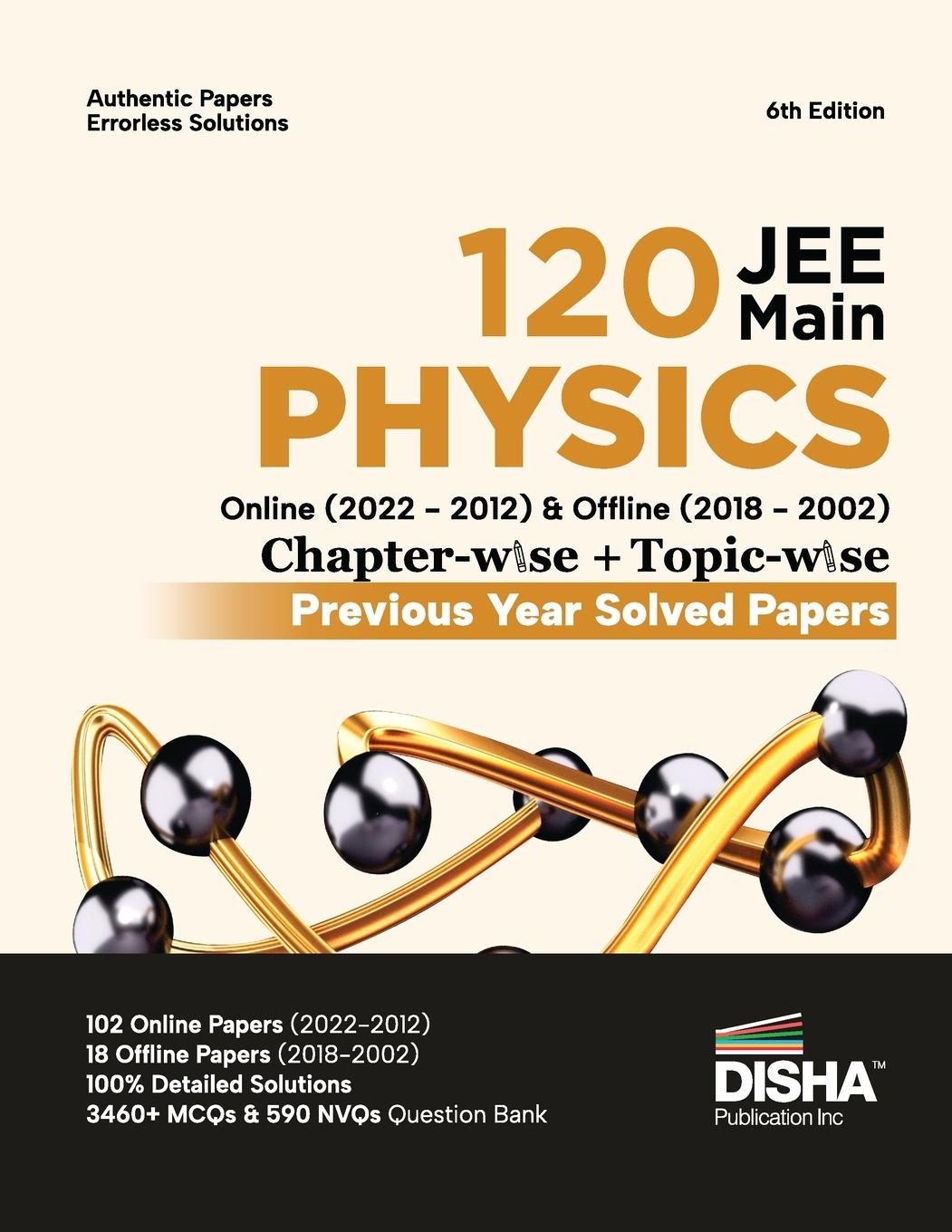 Cover: 9789355641731 | Disha 120 JEE Main Physics Online (2022 - 2012) &amp; Offline (2018 -...