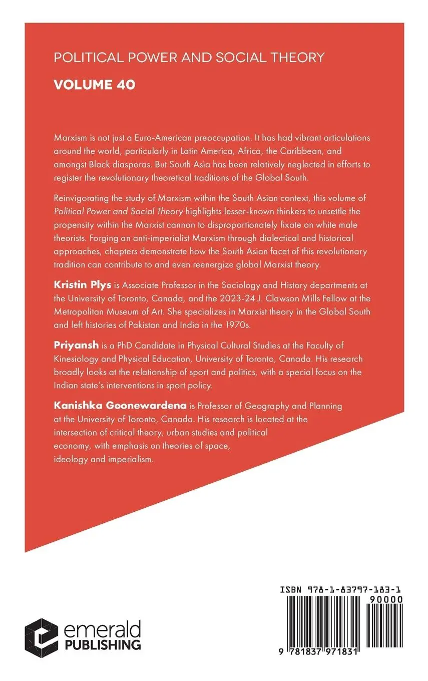 Rückseite: 9781837971831 | Marxist Thought in South Asia | Kristin Plys (u. a.) | Buch | Englisch